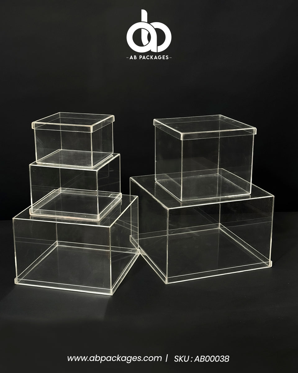 Premium Clear Acrylic Top & Bottom Box – AB PACKAGES