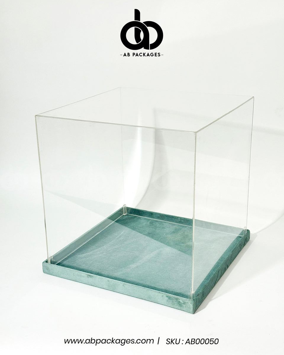 Large Acrylic-Top Velvet Wooden Display Box – AB PACKAGES