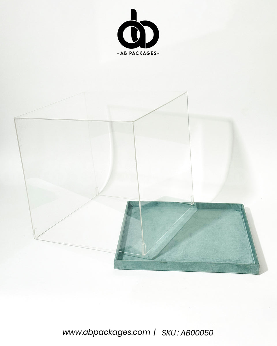 Large Acrylic-Top Velvet Wooden Display Box – AB PACKAGES