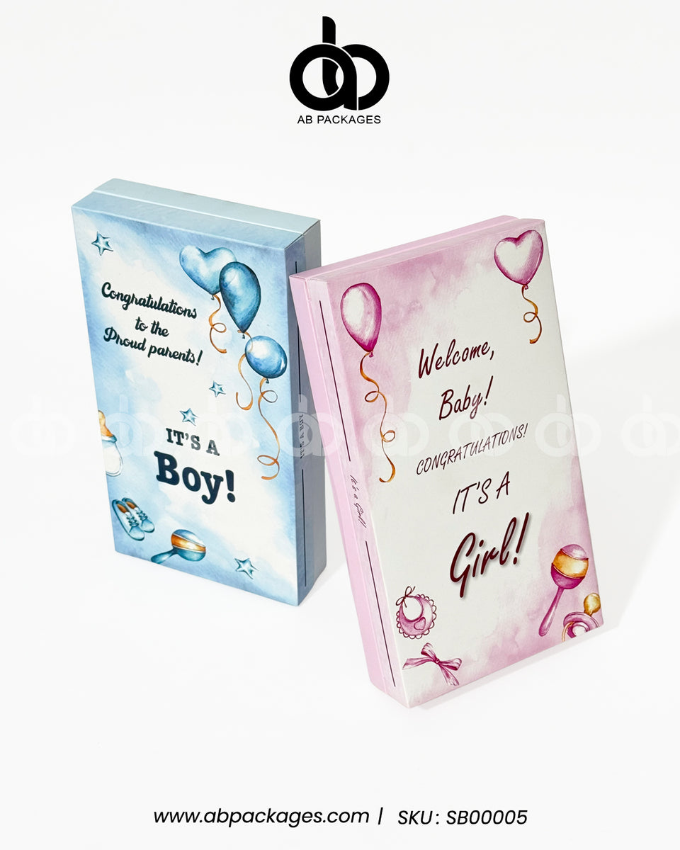 Shiny 8 Portion Birth Announcement Gift Box – AB PACKAGES